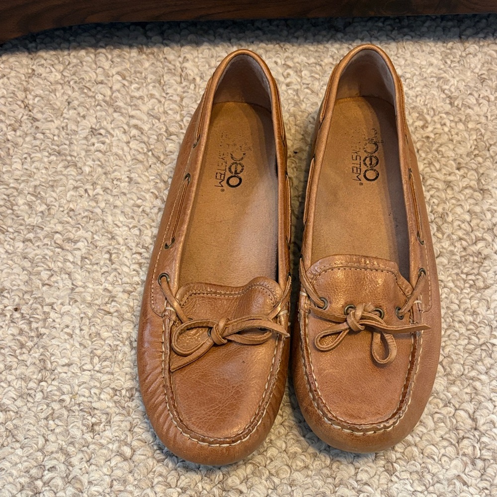 Abeo B.I.O. System Brown Leather Moccasins Size: 7.5N